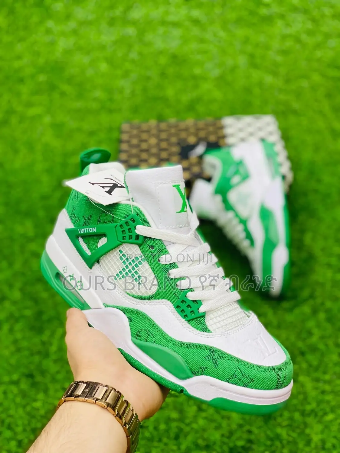 Jordan 4 Louis Vuitton High Master Quality Luxury Sneakers