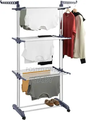 Photo - Full Size Heavy Duty Double Pole 3 Layer Cloth Drying