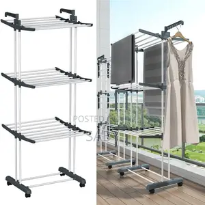 Full Size Heavy Duty Double Pole 3 Layer Cloth Drying