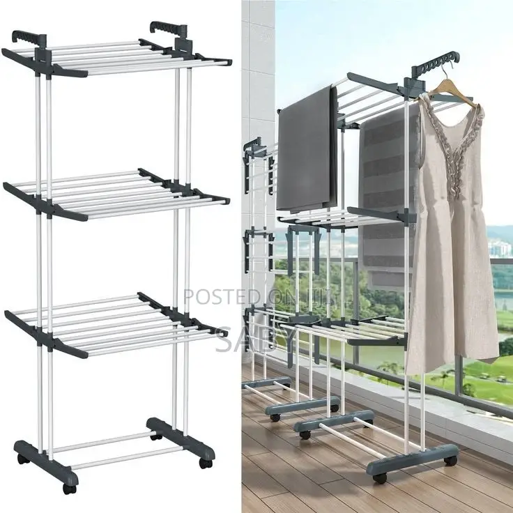 Full Size Heavy Duty Double Pole 3 Layer Cloth Drying