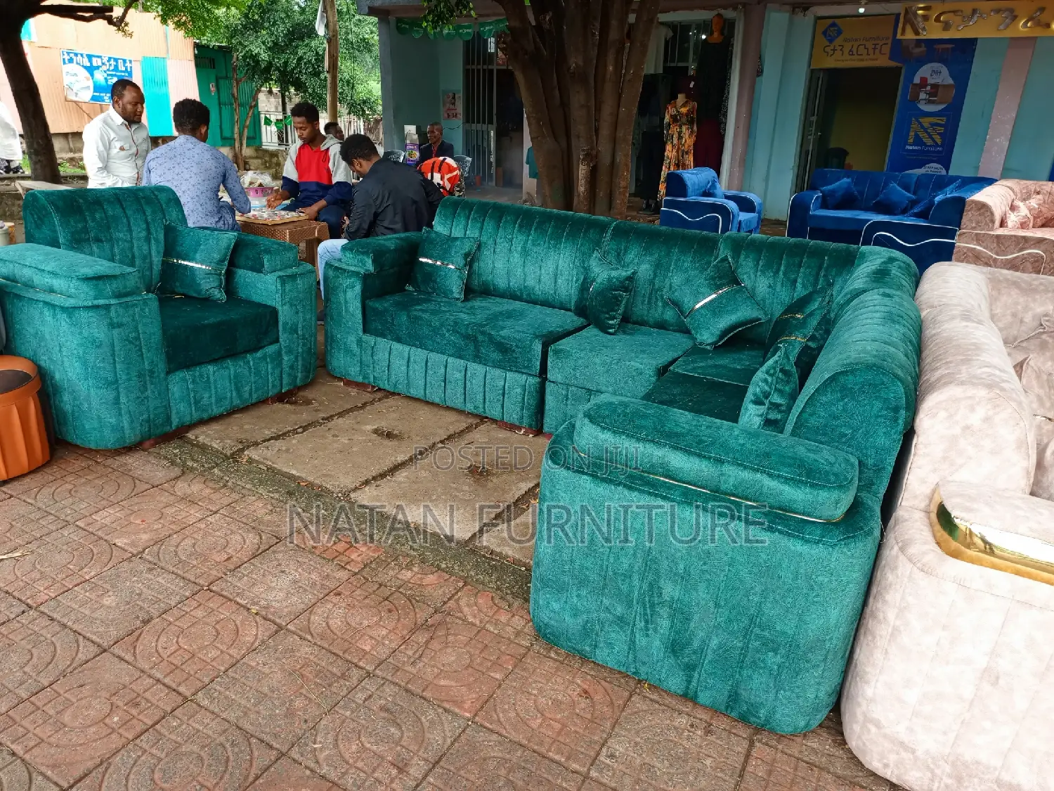 L Shape Corner Sofa Made of Woden Material Withe Quality One