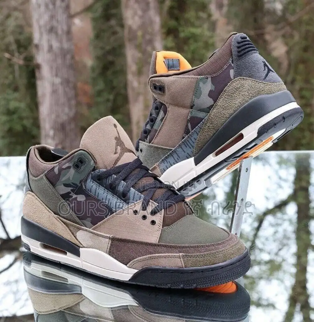 Air Jordan 3 Retro "Patchwork Camo" High Shoes for Men's