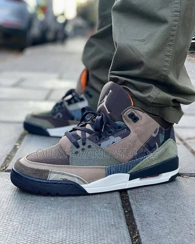 Air Jordan 3 Retro "Patchwork Camo" High Shoes for Men's