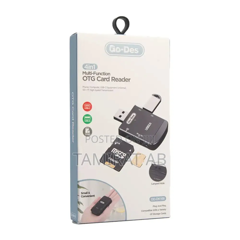 Go-Des 4 in 1 Multi Function OTG Card Reader (GD-DK109)