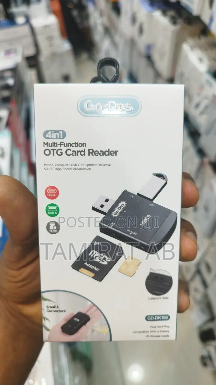 Go-Des 4 in 1 Multi Function OTG Card Reader (GD-DK109)