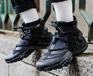Nike Huarache #Grip "Triple Black" High Master Quality Shoes
