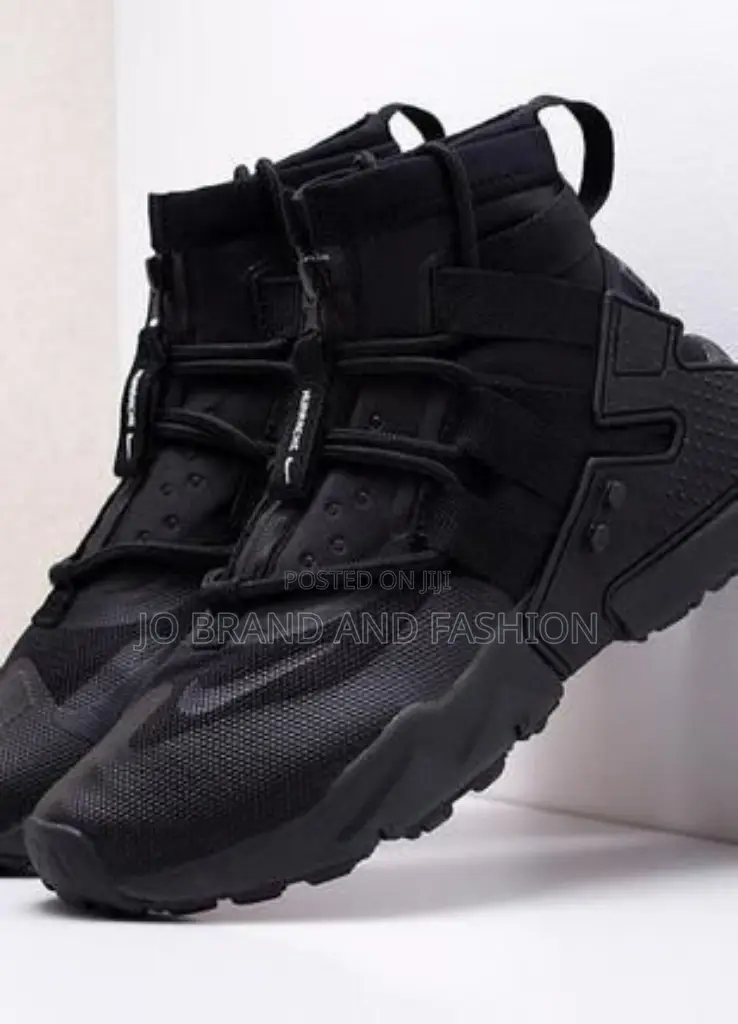 Nike Huarache #Grip "Triple Black" High Master Quality Shoes