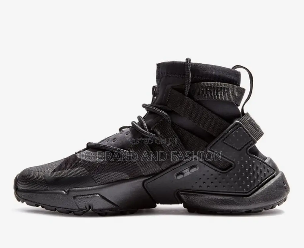 Nike Huarache #Grip "Triple Black" High Master Quality Shoes