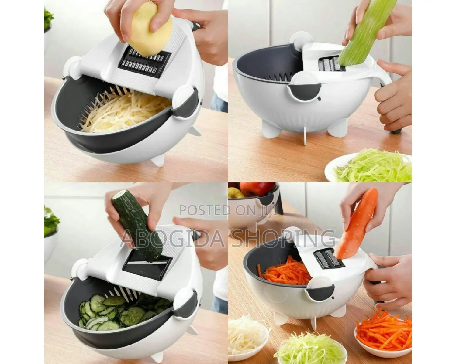 Multifunctional Wet Basket Vegetable Cutter 9in1