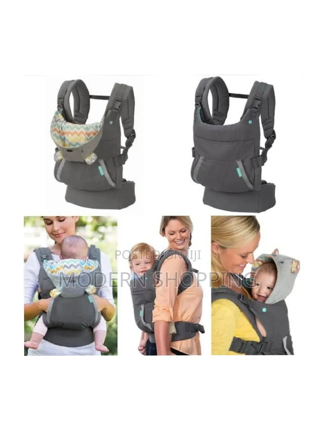Infantino Baby Carrier (ባለ ኮፍያ)