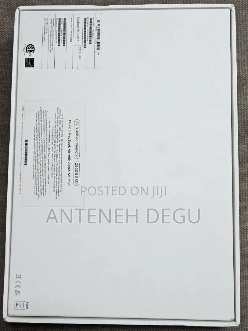 New Laptop Apple MacBook Air 2020 M1 8GB Apple M1 SSD 256GB