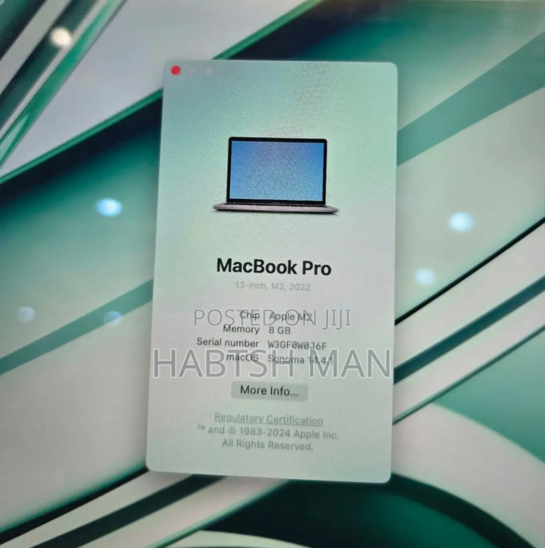 New Laptop Apple MacBook Pro 2022 M2 8GB Apple M2 SSD 256GB