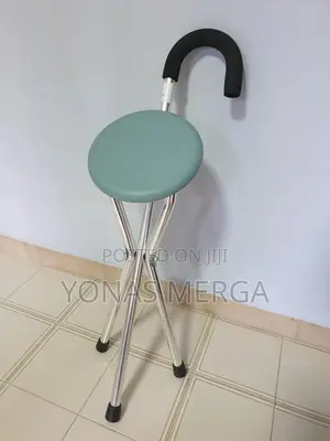 Folding Cane Seat,150 KG Capacity Walking Stick Chairs Stool