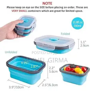 ~4pcs Foldable Silicone Fresh Keeping Box