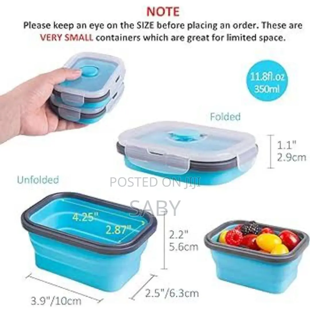 4pcs Foldable Silicone Fresh Keeping Box
.