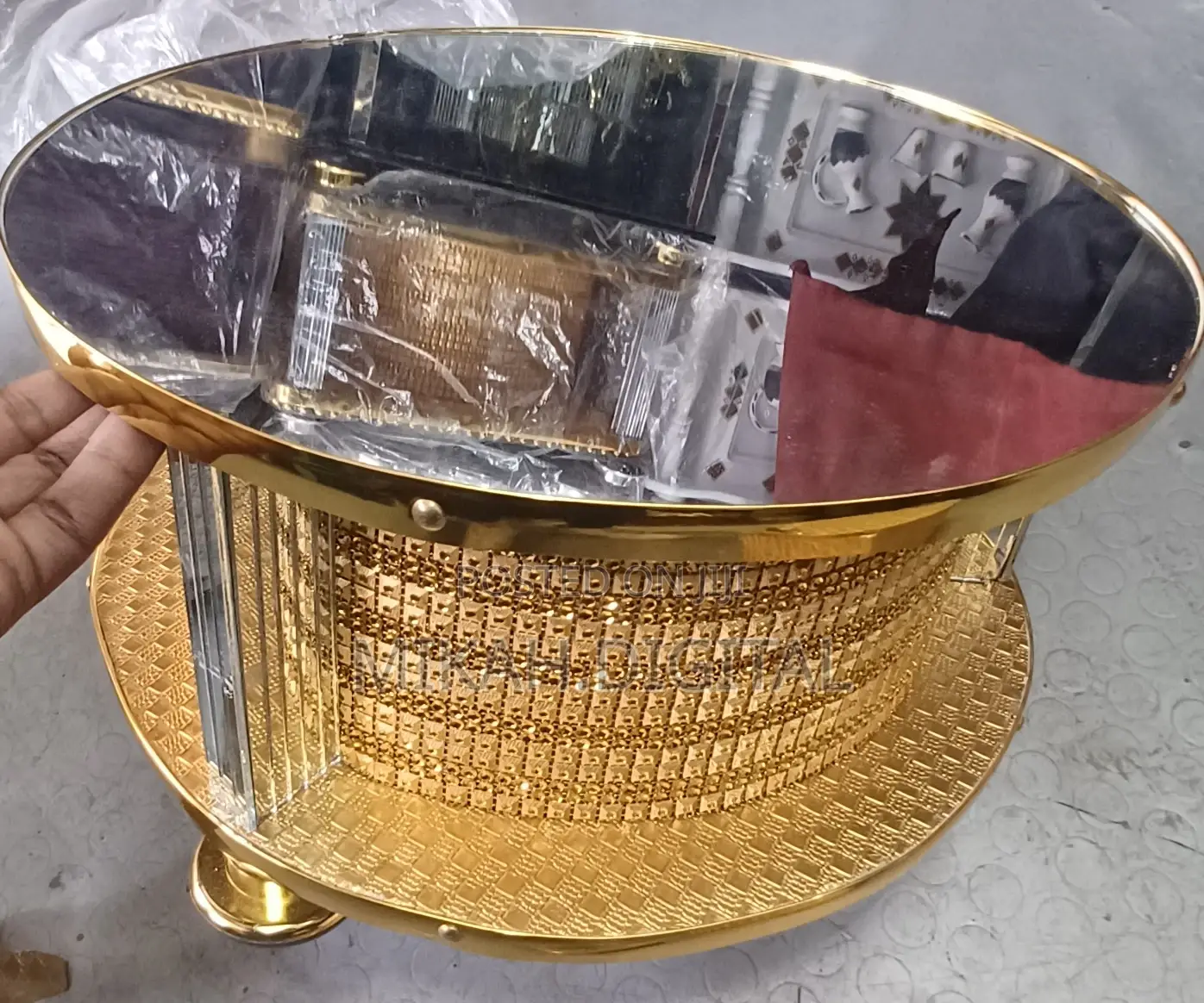 Golden Silver Circular Rekebot ከነ ሙሉ እቃው