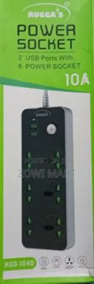 Ruggas Power 2 USB Port With 10 Power Socket