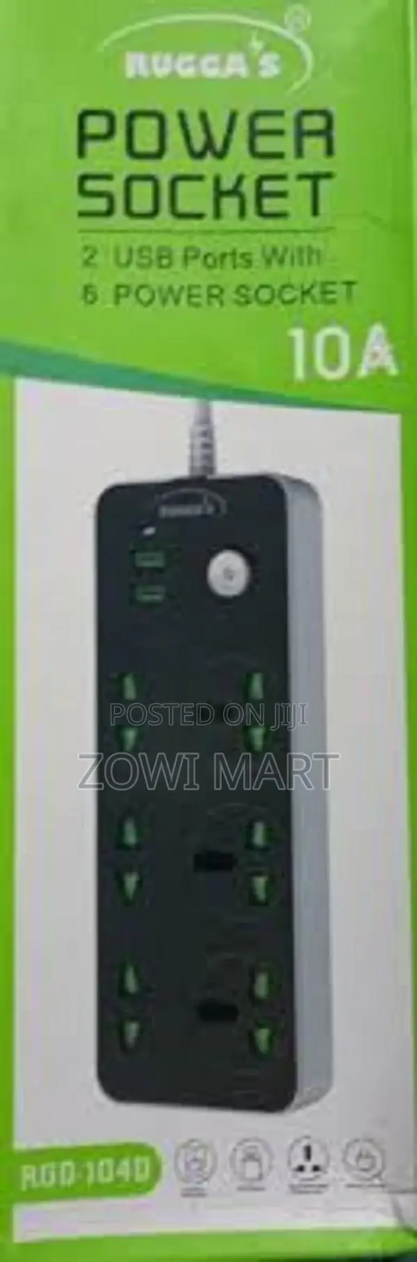 Ruggas Power 2 USB Port With 10 Power Socket