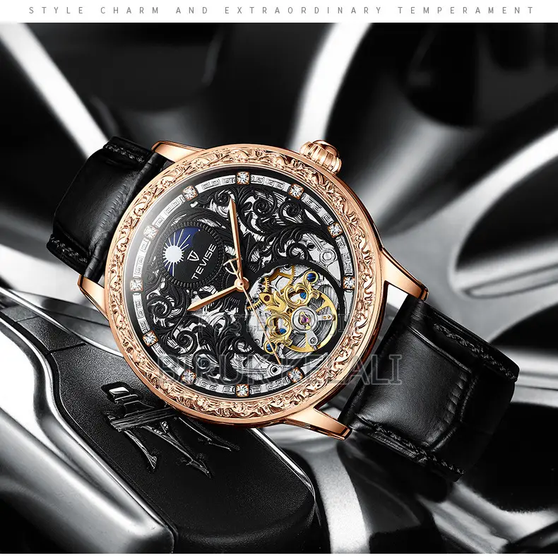 Tevise Luxury Leather Watch