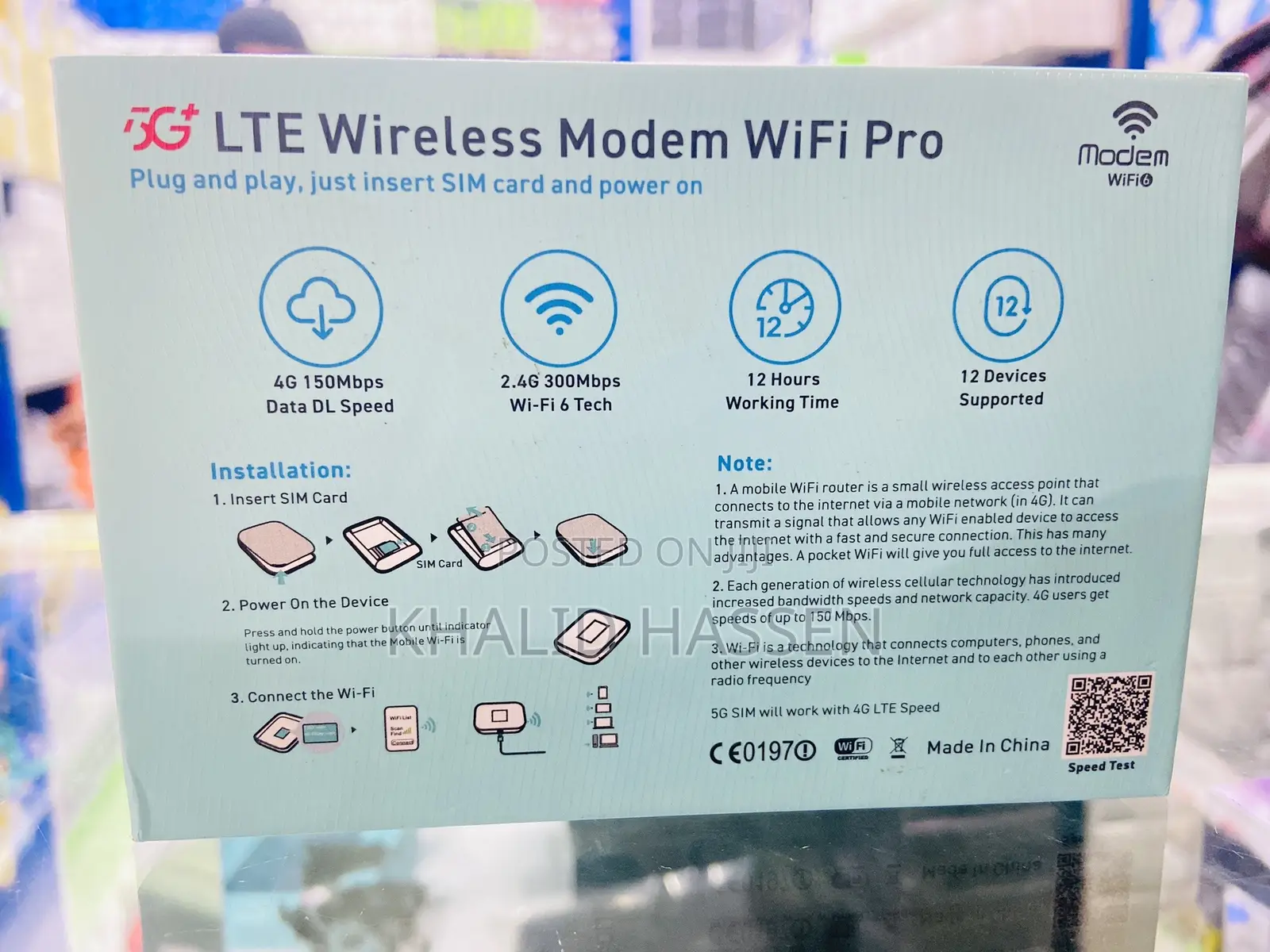 5g/Lte Mobile Wi-Fi Router Lte Cat4, 150mbps
