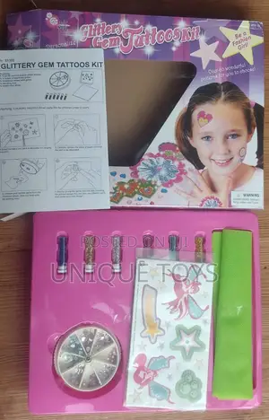Trendy Girl Glittery Gem Tattoos Kit