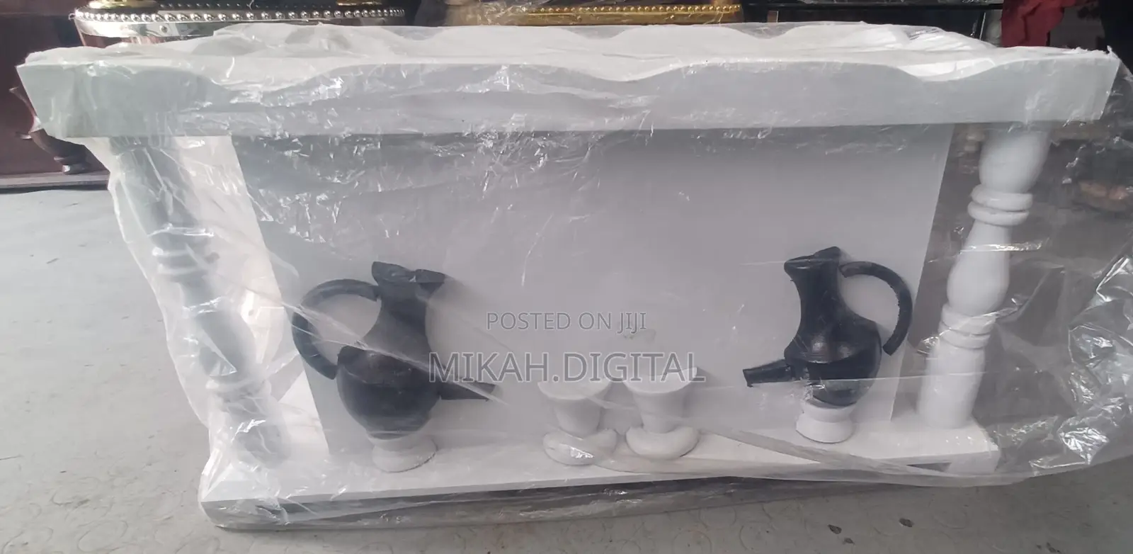 Hand Carved White Brown Plywood Rekebot