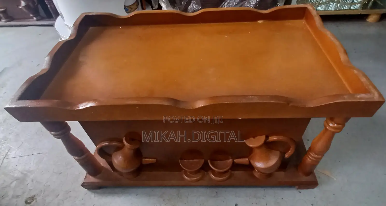 Hand Carved White Brown Plywood Rekebot