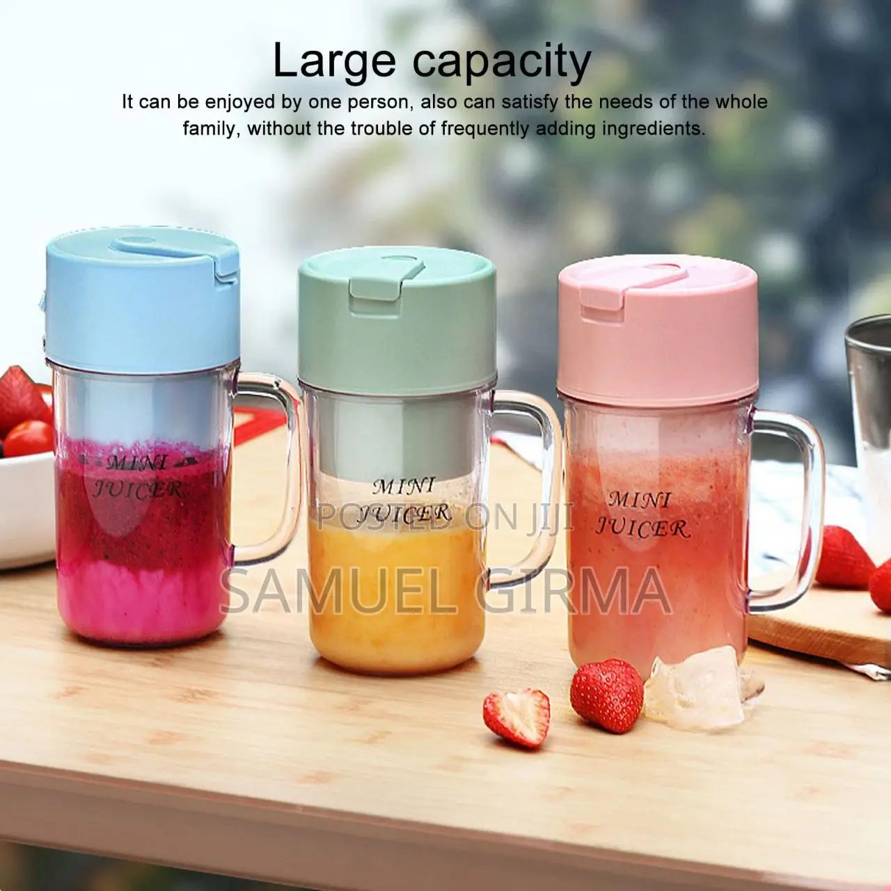 ~Rechargeable Juicer Cup With Straw