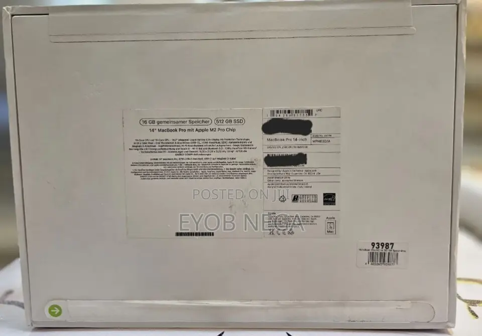 New Laptop Apple MacBook 16GB Apple M2 SSD 512GB