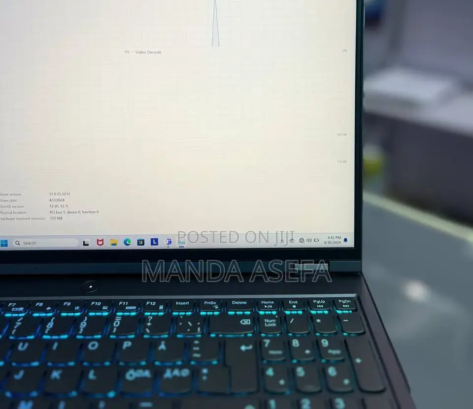 New Laptop Lenovo Legion 5 16GB AMD Ryzen 7 SSD 1.5T