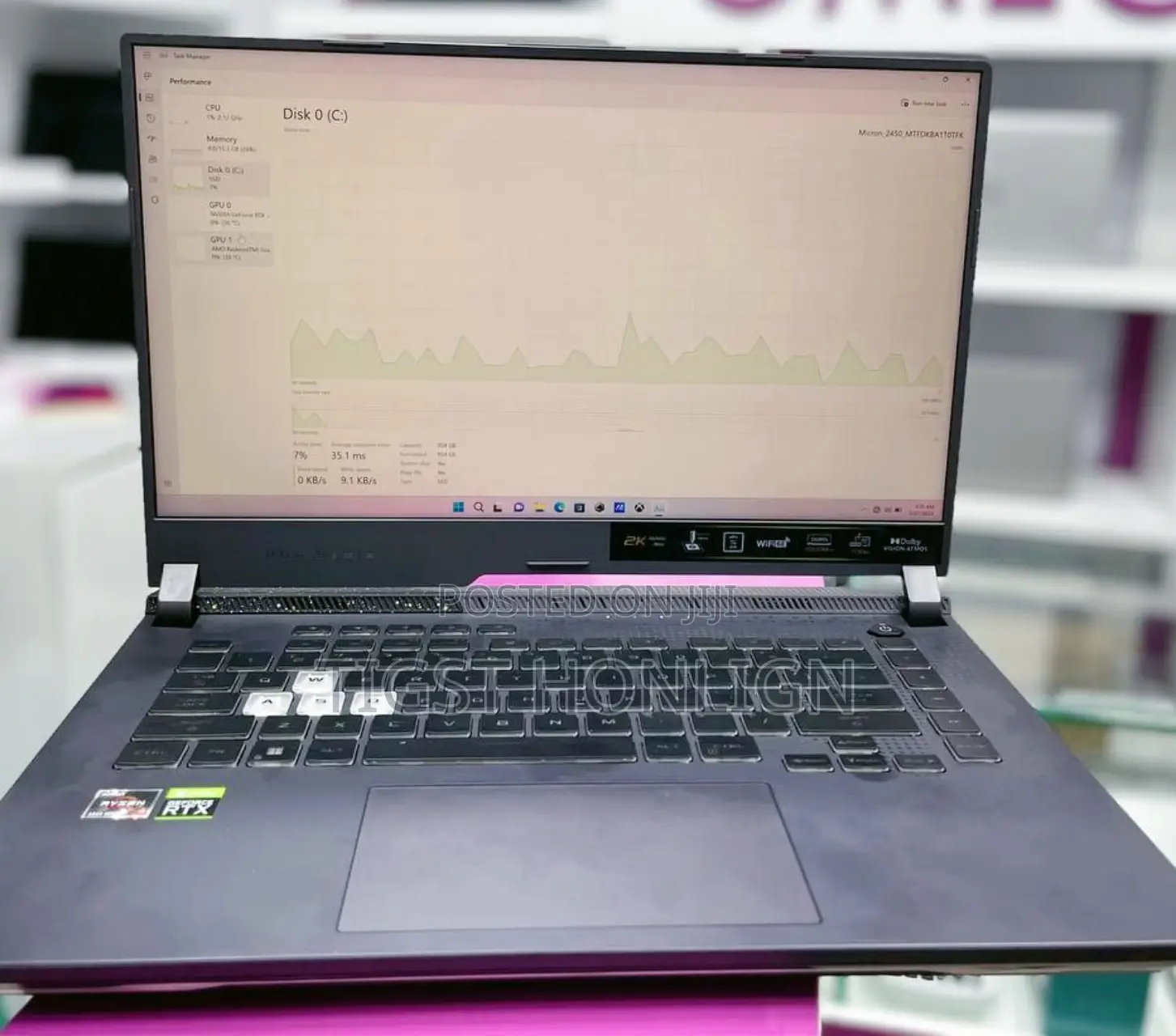 New Laptop Asus ROG Strix G15 16GB AMD Ryzen 7 SSD 1T