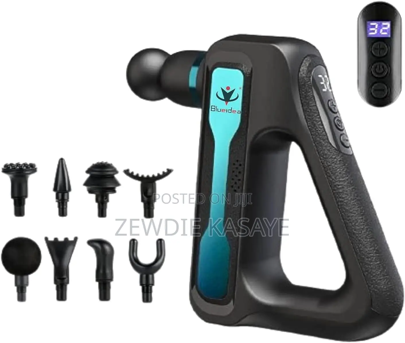 Blueidea Deep Muscle Massage Fascial Gun 8 Heads 32 Speeds