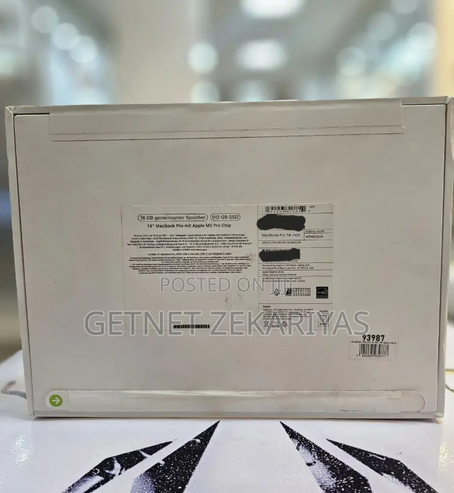 New Laptop Apple MacBook Pro 2023 M2 16GB Apple M2 SSD 512GB