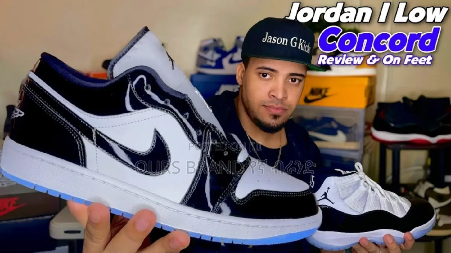 Nike Air Jordan 1 Low Cut Concord High Quality Luxury Shoes