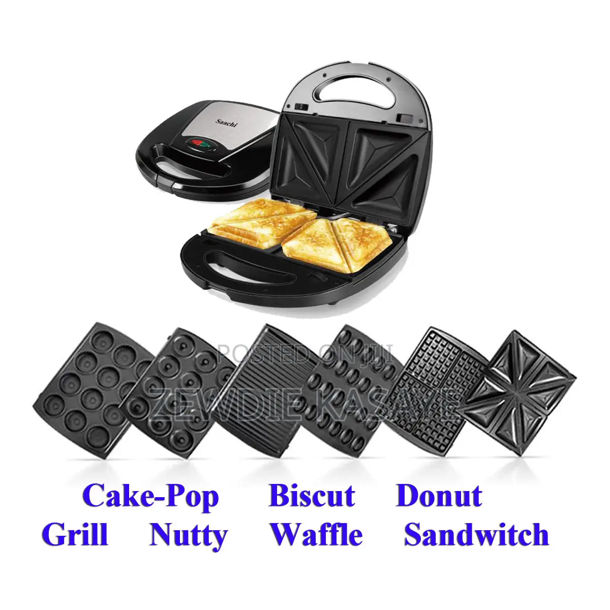 Saachi 7 in 1 Multi Snacks Maker 7 አይነት ቁርስና መክሰስ