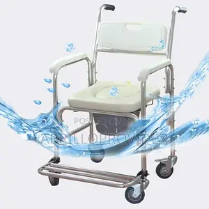 Toilet Chair for Bedroom With Wheels, Bedside Commode