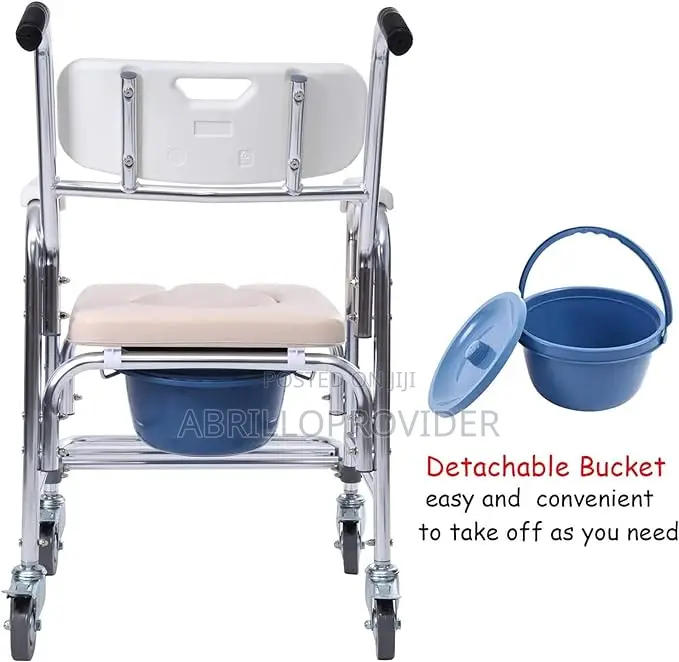 Portable Medical Commode Wheelchair Bedside Toilet Shower Ch