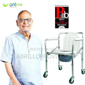 Foldable, Height Adjustable Steel Disabled Commode Chair