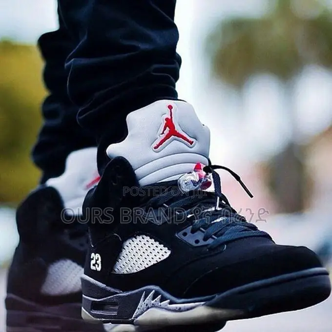 AIR "Jordan 5 "Black Metalic" High Quality Luxury Shoes