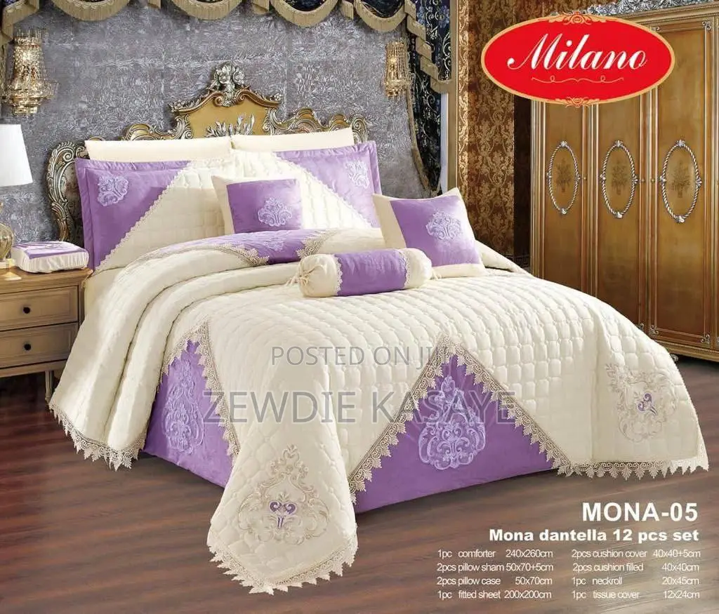 Imported 12 Pieces Set Comforter – 260 by 240 Cm
