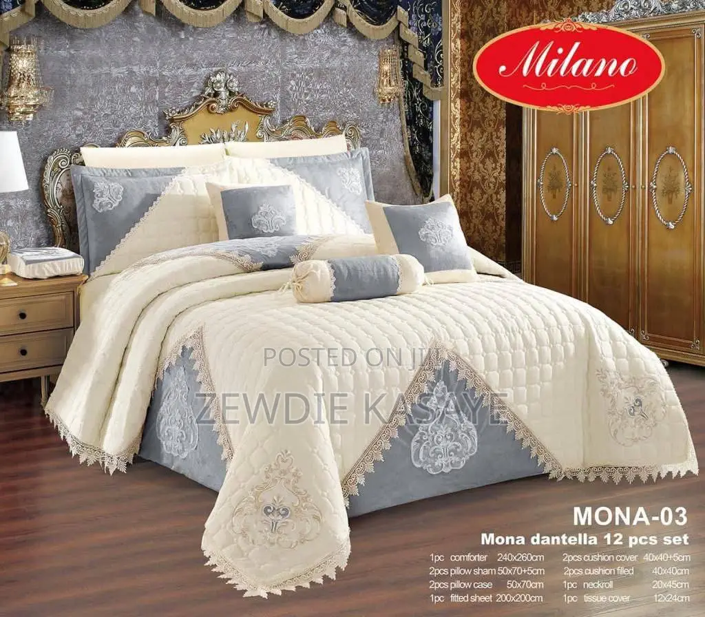 Imported 12 Pieces Set Comforter – 260 by 240 Cm