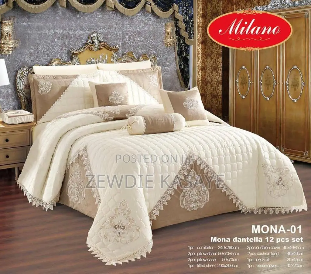 Imported 12 Pieces Set Comforter – 260 by 240 Cm