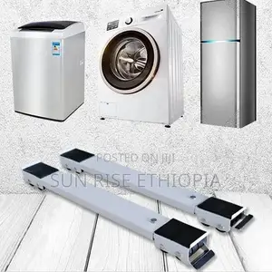 Adjustable Fridge Roller Wheels Stand With Brake.