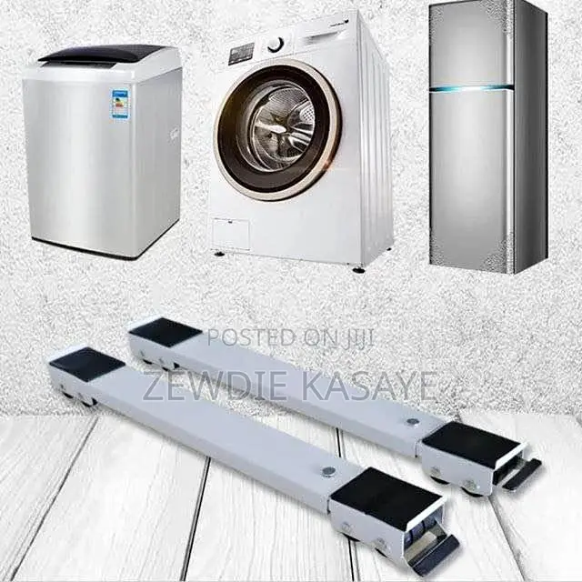 Adjustable Fridge Roller Wheels Stand With Brake.