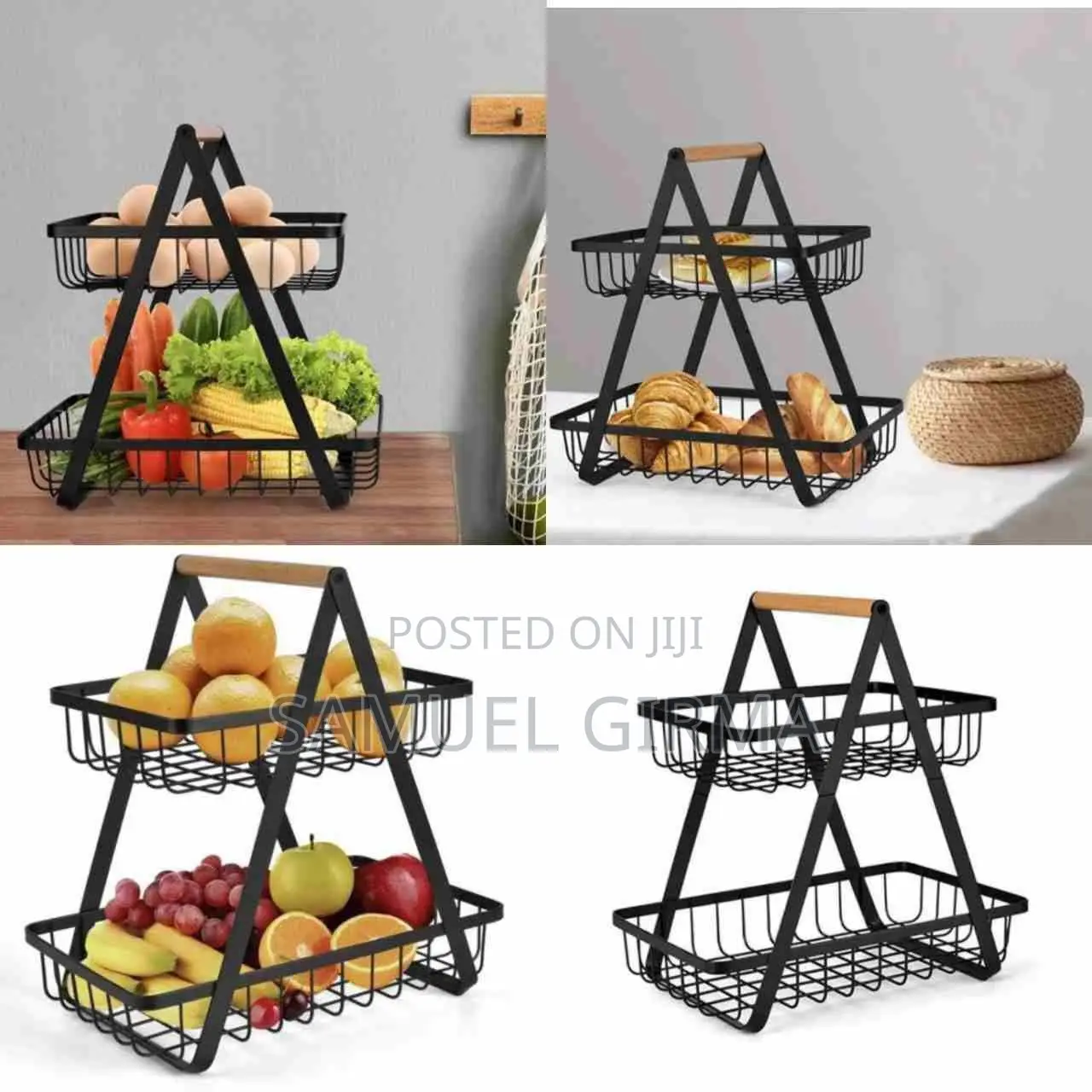 ~ 2 Layer Stainless Still Fruit Basket