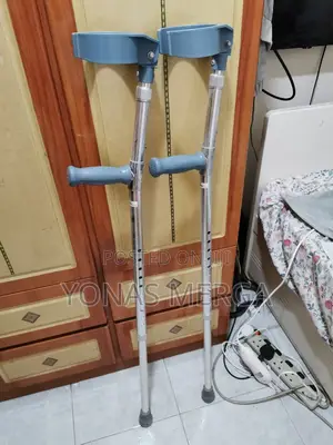 ክራንች/Crutches - Life Line Double Adjustable Elbow Crutches/