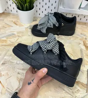 Nike Air Force 1 Rope Lacemood Lanvin Black Low High Shoes
