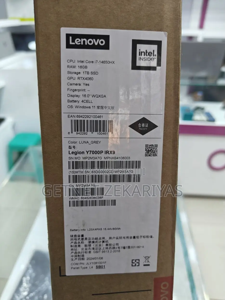 New Lenovo Legion Y7000P IRX9 Gaming Laptop 16GB Intel Core I7 SSD 1T