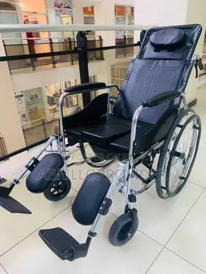 S High Back Full Reclining Wheelchair Commode With Potty Lig