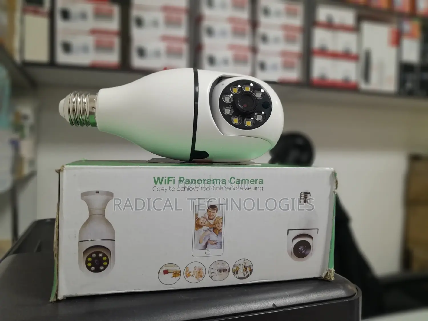 አምፖል ካሜራ 360° HD Quality Bulb Camera Security Camera Mi Xia